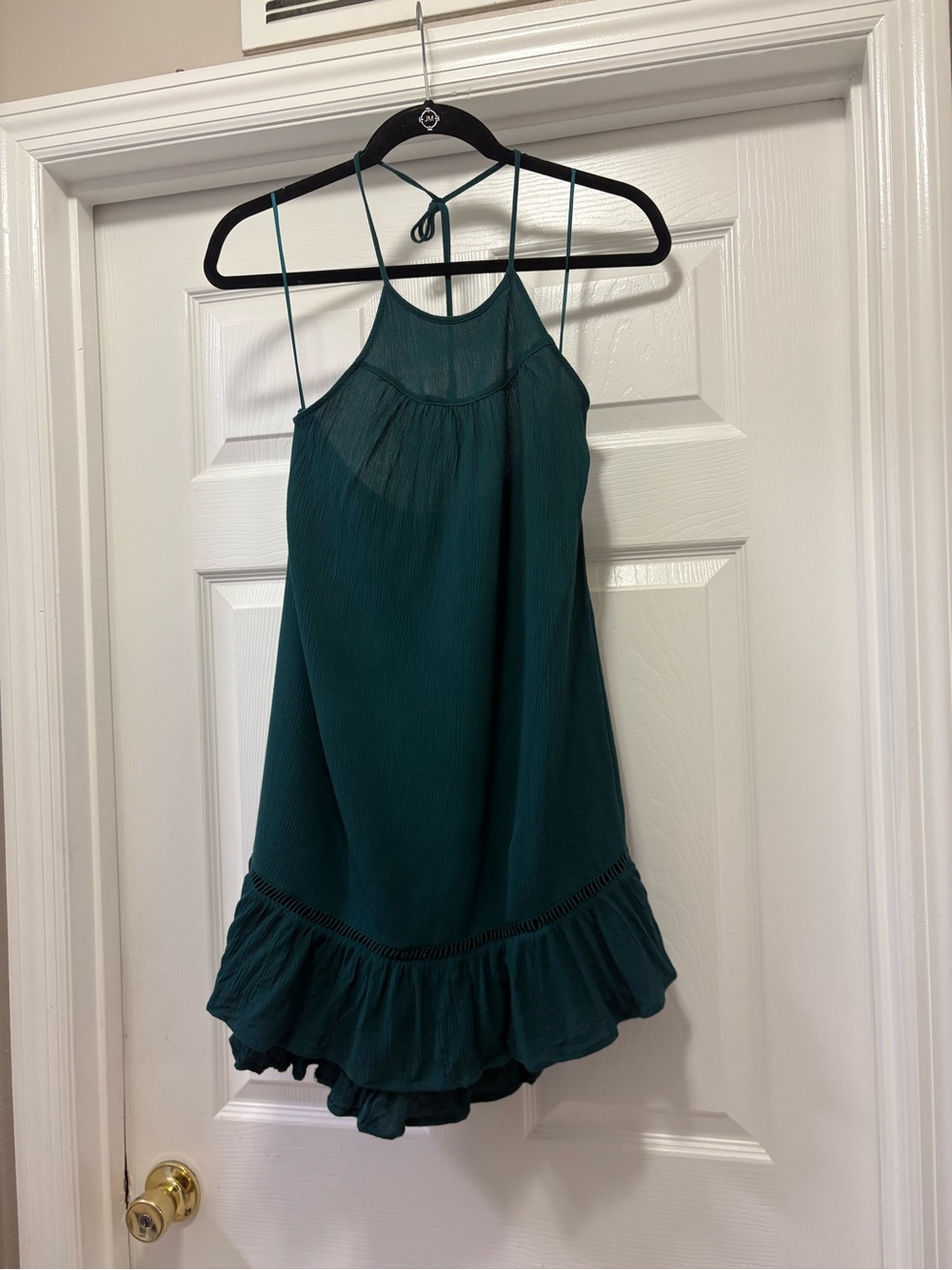 O’Neill Teal Green Sleeveless Ruffled Mini Dress - Picture 2 of 5